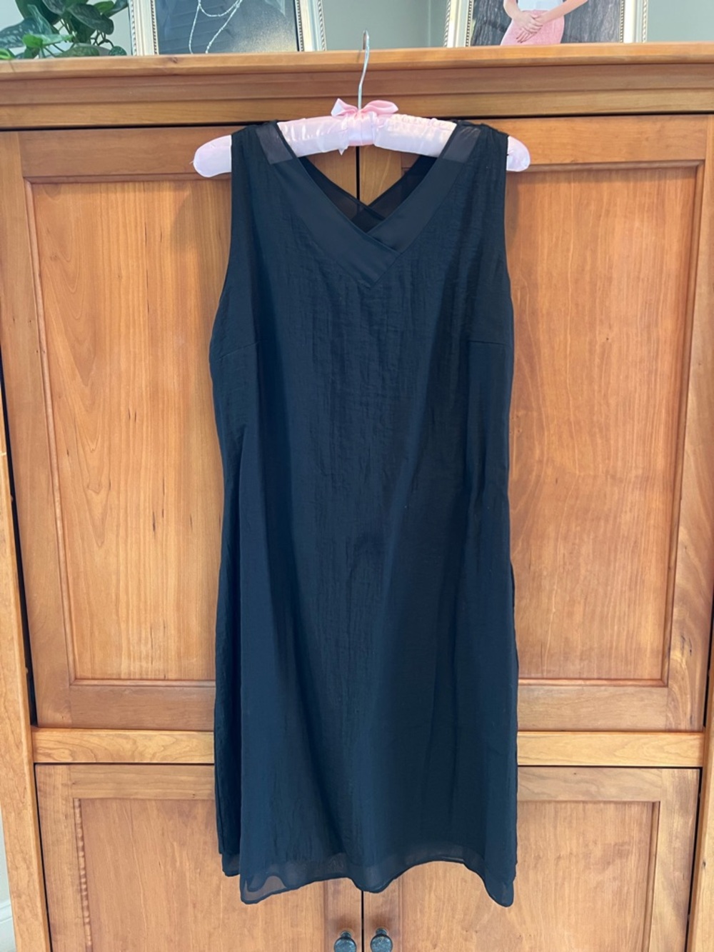 Coldwater Creek Black Sleeveless V-Neck Dress